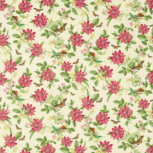 Pink Lotus Ivory by Clarke And Clarke Designer Fabric