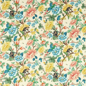 Sapphire Garden Ivory by Clarke And Clarke Designer Fabric