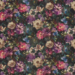 Tahiti Amethyst/Emerald Velvet by Clarke And Clarke Designer Fabric