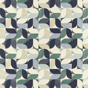 Reno Mineral/Navy F1640/01.CAC.0 By Clarke And Clarke Designer Fabric