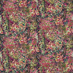 Aubrey Velvet Forest/Raspberry F1646/01.CAC.0 By Clarke And Clarke Designer Fabric