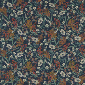 Hazelbury Linen Midnight/Spice F1648/03.CAC.0 By Clarke And Clarke Designer Fabric