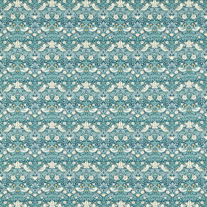 Strawberry Thief Teal F1678/01.CAC.0 By Clarke And Clarke Designer Fabric