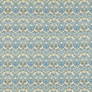 Strawberry Thief Denim F1678/06.CAC.0 By Clarke And Clarke Designer Fabric
