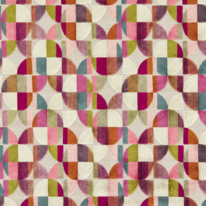 Delaunay Magenta Peacock F1682/02.CAC.0 By Clarke And Clarke Designer Fabric