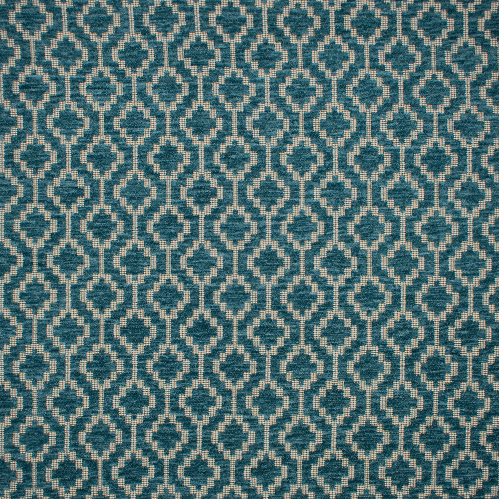 F1694 Teal by Greenhouse Designer Fabric 100% Polyester China 45,000 double rubs </p><p>Repeat: 2" H, 2" V 57" - Swanky Fabrics -