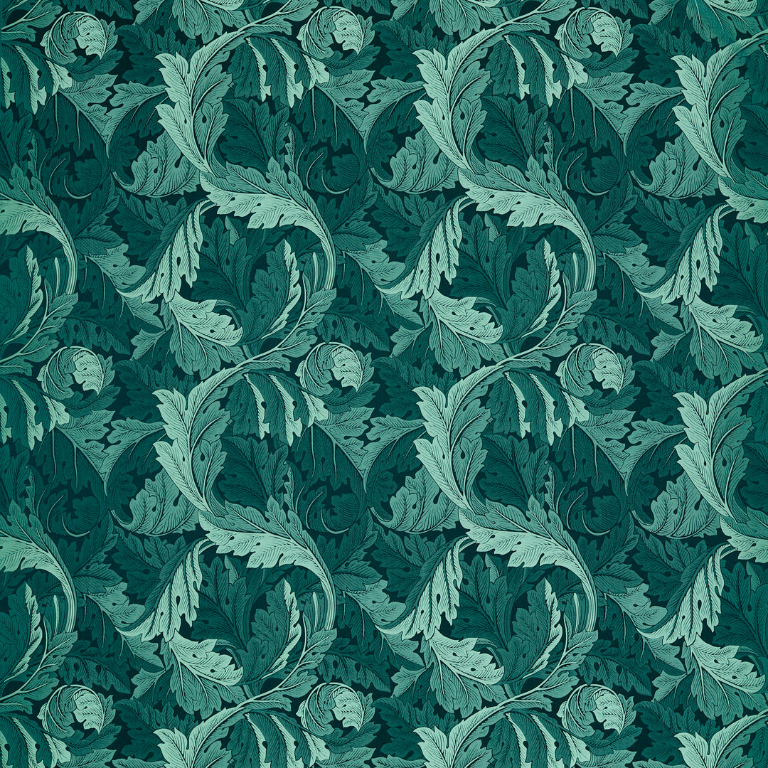 Acanthus Jacquard - Teal F1740/06.CAC.0 by Clarke & Clarke Designer Fabric