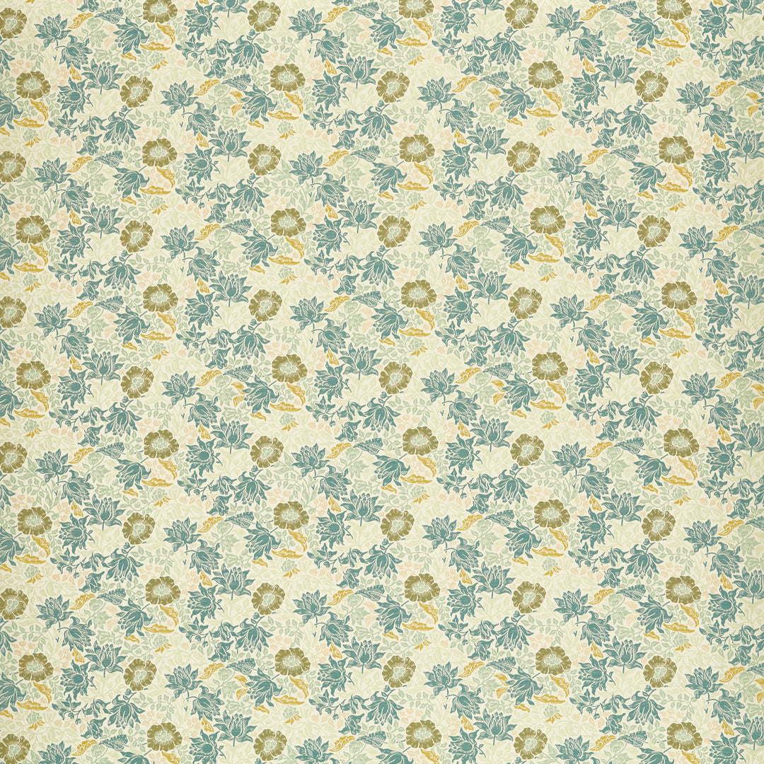 Mallow Jacquard - Mineral/Chartreuse F1743/03.CAC.0 by Clarke & Clarke Designer Fabric