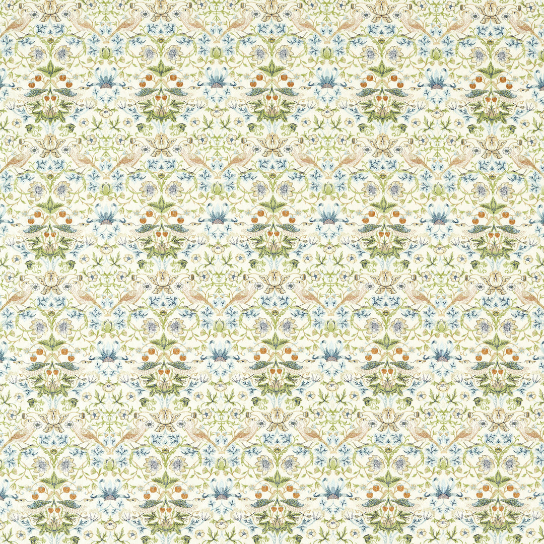 Strawberry Thief Embroidery - Apple/Blue F1745/01.CAC.0 by Clarke & Clarke Designer Fabric