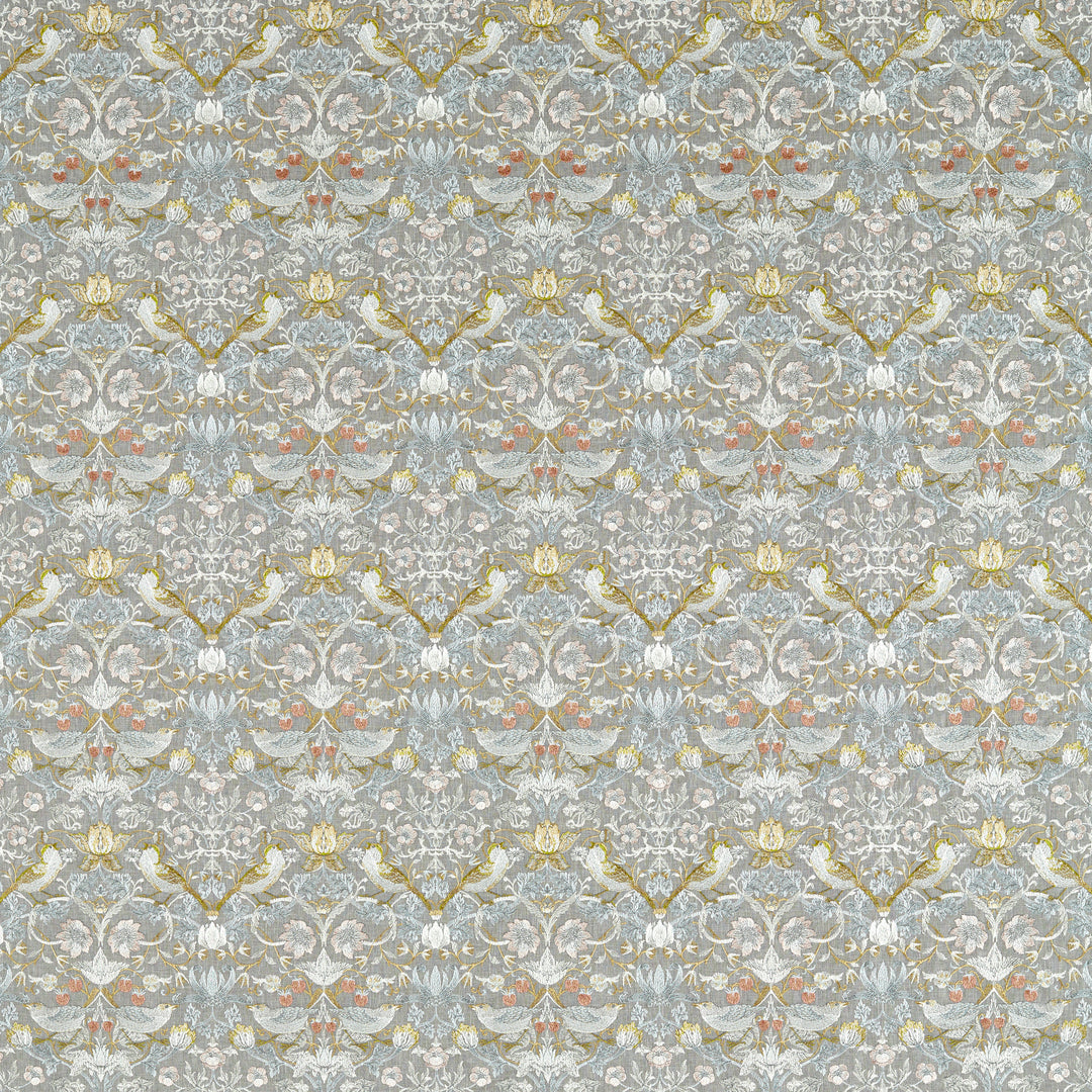 Strawberry Thief Embroidery - Slate/Blush F1745/03.CAC.0 by Clarke & Clarke Designer Fabric