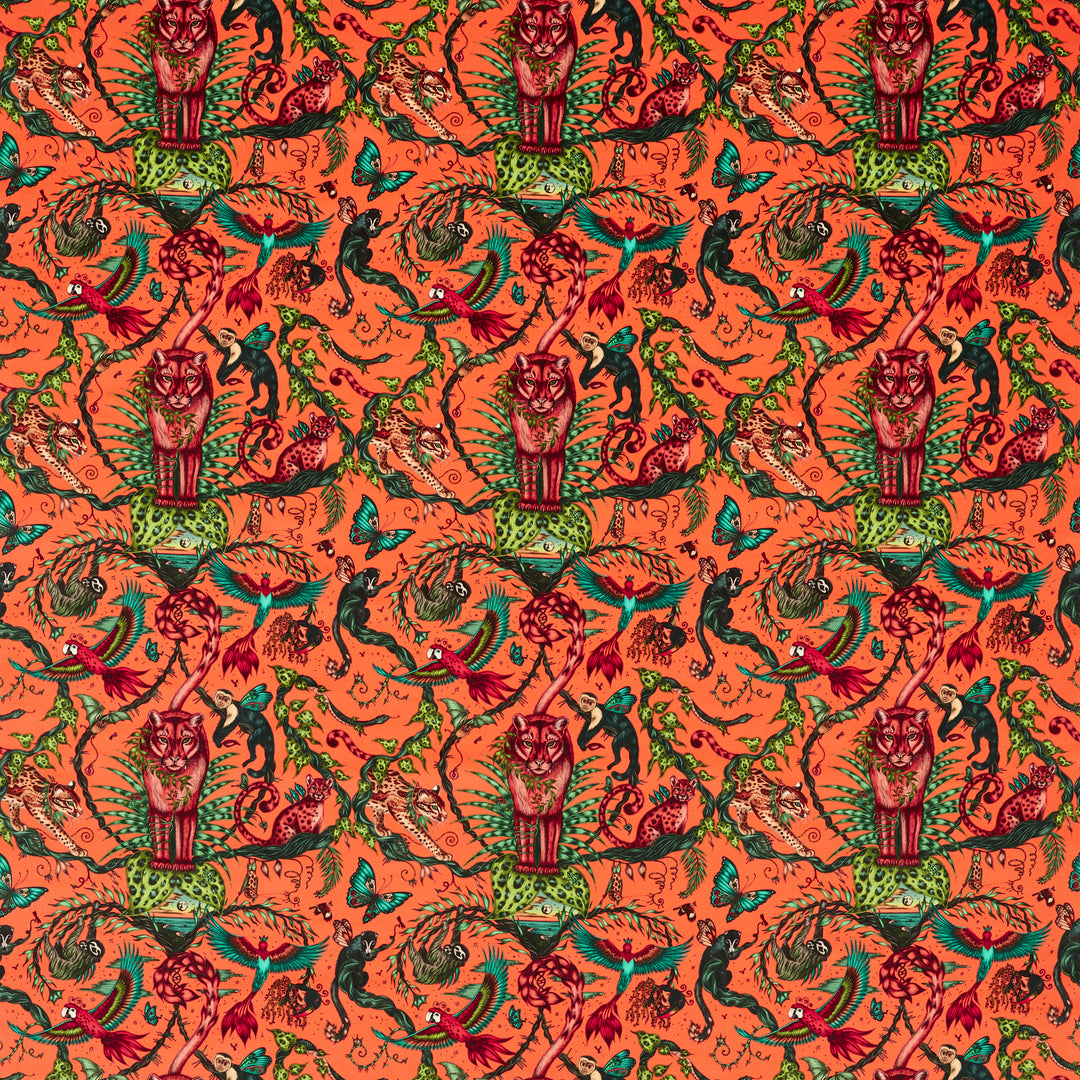 Bosque Dreams Velvet - Coral F1749/02.CAC.0 by Clarke & Clarke Designer Fabric