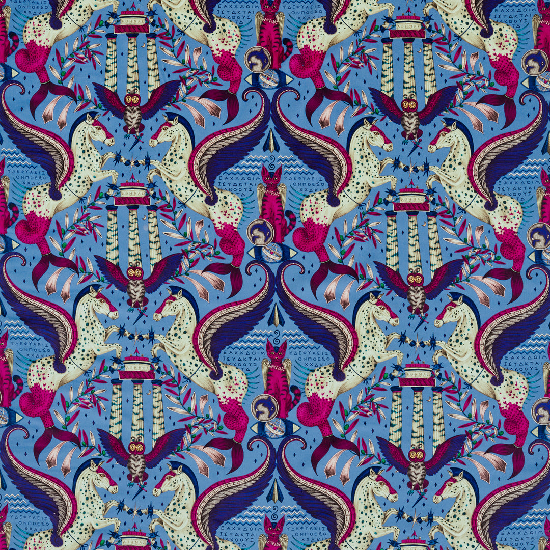 Odyssey Mythos Velvet - Periwinkle F1753/02.CAC.0 by Clarke & Clarke Designer Fabric