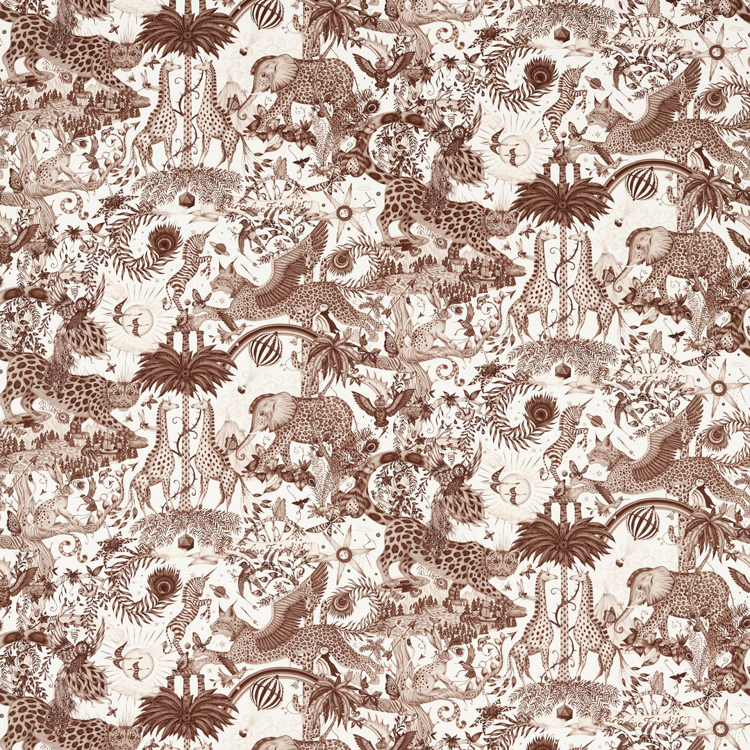 Paradise Lost - Sepia F1756/02.CAC.0 by Clarke & Clarke Designer Fabric