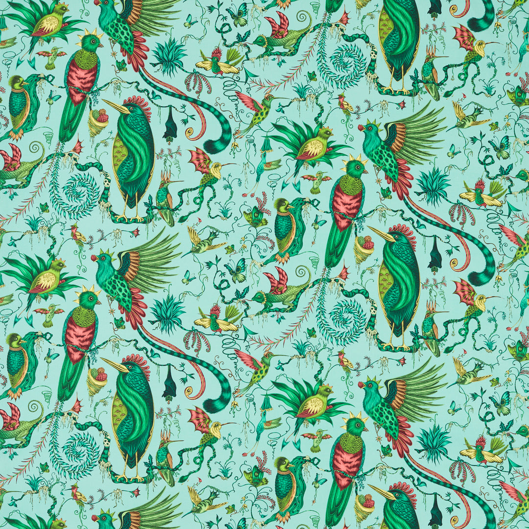 Quetzal - Aqua F1758/01.CAC.0 by Clarke & Clarke Designer Fabric