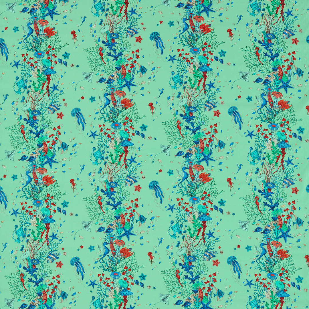 Seaforest - Aqua F1760/01.CAC.0 by Clarke & Clarke Designer Fabric