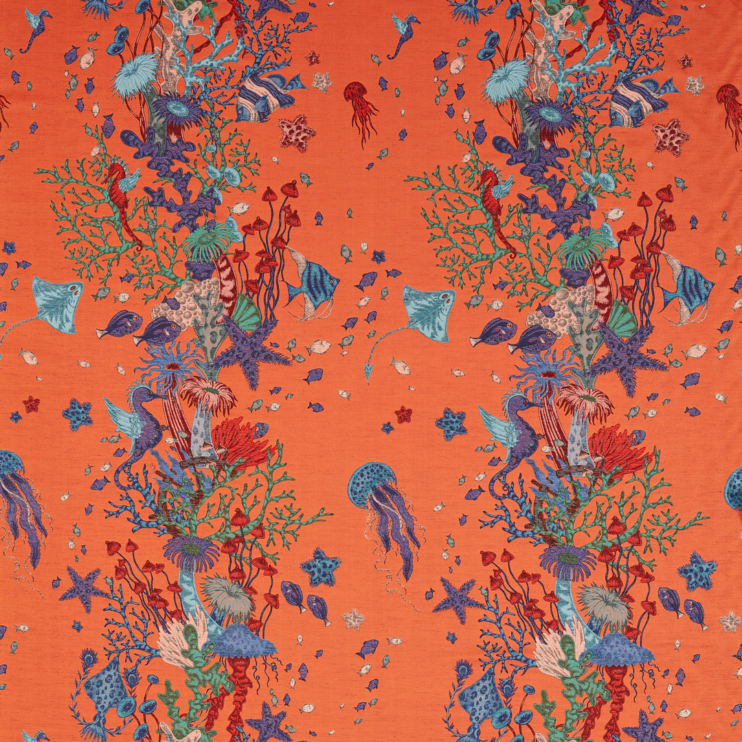 Seaforest Jacquard - Peach F1761/02.CAC.0 by Clarke & Clarke Designer Fabric