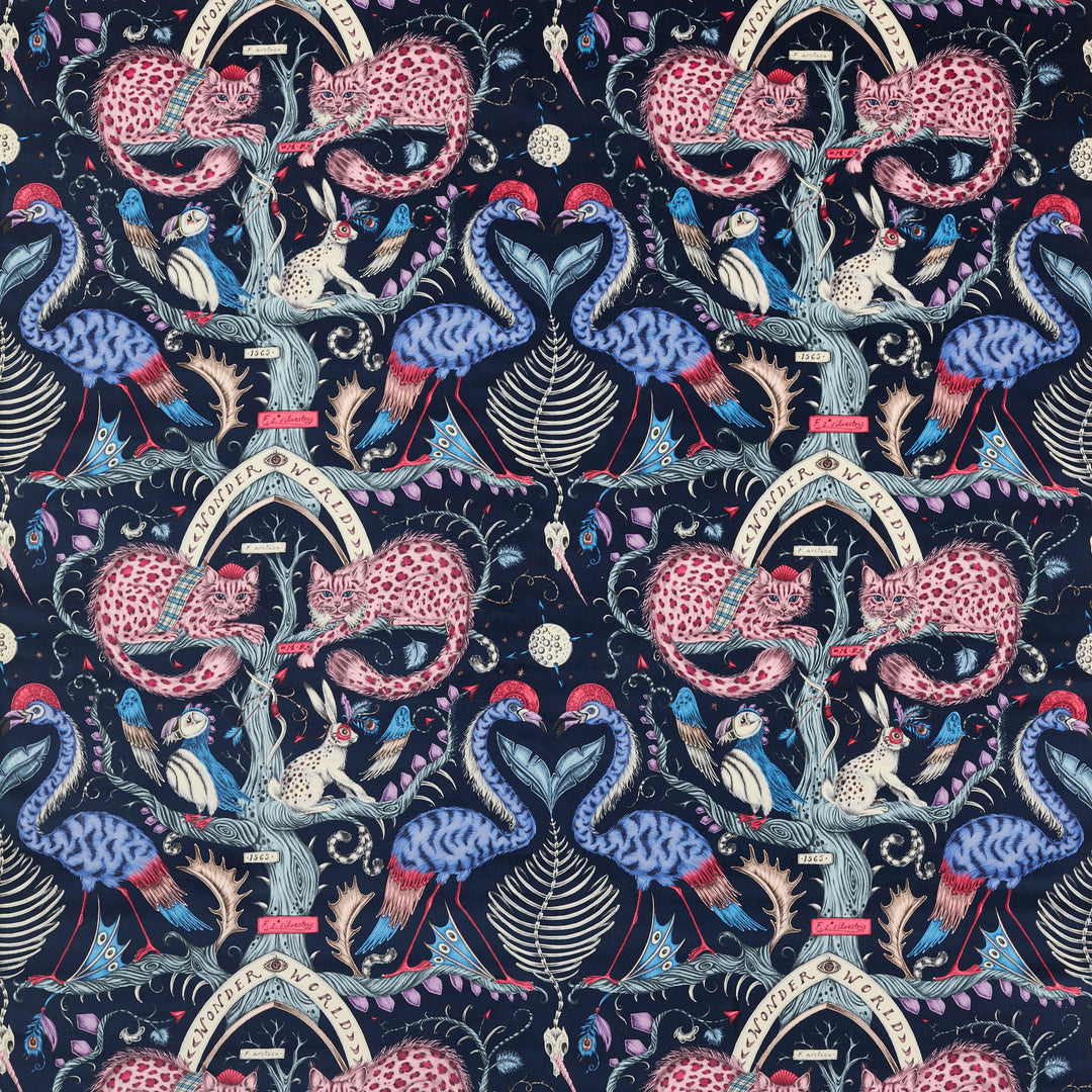Wonder World Velvet - Berry F1764/01.CAC.0 by Clarke & Clarke Designer Fabric