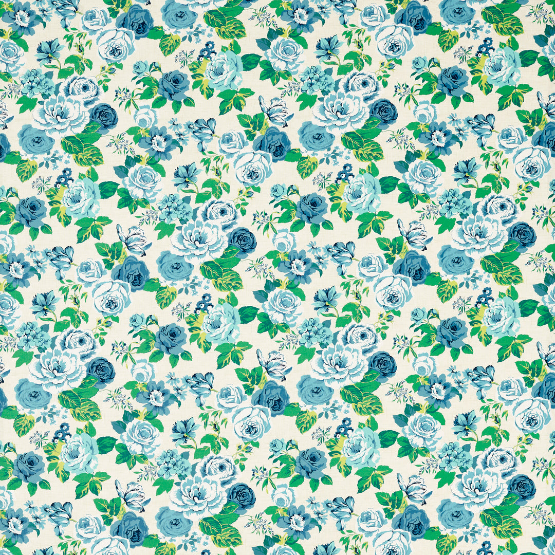 Genevieve - Cobalt F1782/01.CAC.0 by Clarke & Clarke Designer Fabric