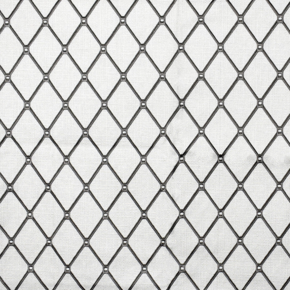 F2209 Flint by Greenhouse Designer Fabric 88% Polyester, 12% Acrylic With 100% Acrylic Embroidery China 9,000 double rubs </p><p>Repeat: 2.7" H, 3.9" V 58" - Swanky Fabrics -