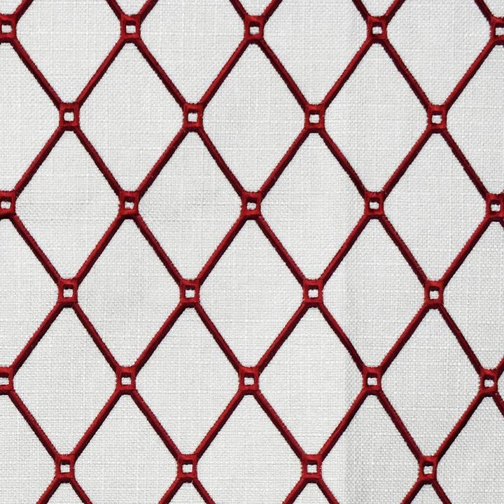 F2320 Carmine by Greenhouse Designer Fabric 88% Polyester, 12% Acrylic With 100% Acrylic Embroidery China 9,000 </p><p>Repeat: 2.7" H, 3.9" V 58" - Swanky Fabrics -