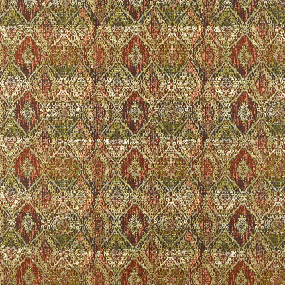F2402 Spice by Greenhouse Designer Fabric 100% Polyester China 15,000 double rubs </p><p>Repeat: 14.5" H, 15.5" V 54" - Swanky Fabrics -