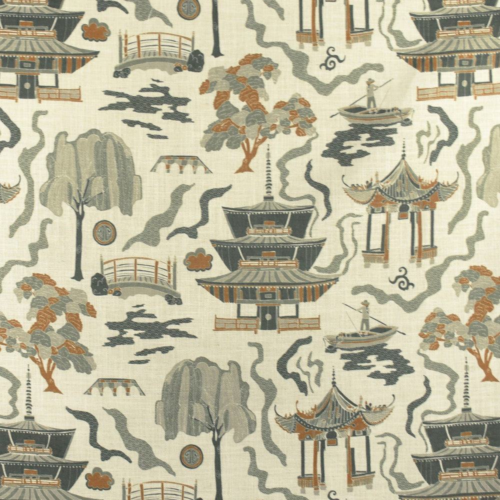 F2823 Topaz by Greenhouse Designer Fabric 95% Polyester, 5% Linen China 50,000 </p><p>Repeat: 27" H, 27" V 58" - Swanky Fabrics -