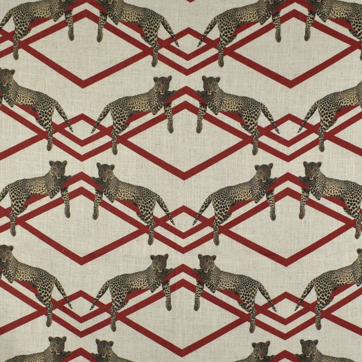 F2844 Carmine by Greenhouse Designer Fabric 95% Polyester, 5% Linen China 50,000 </p><p>Repeat: 14" H, 12" V 58" - Swanky Fabrics -