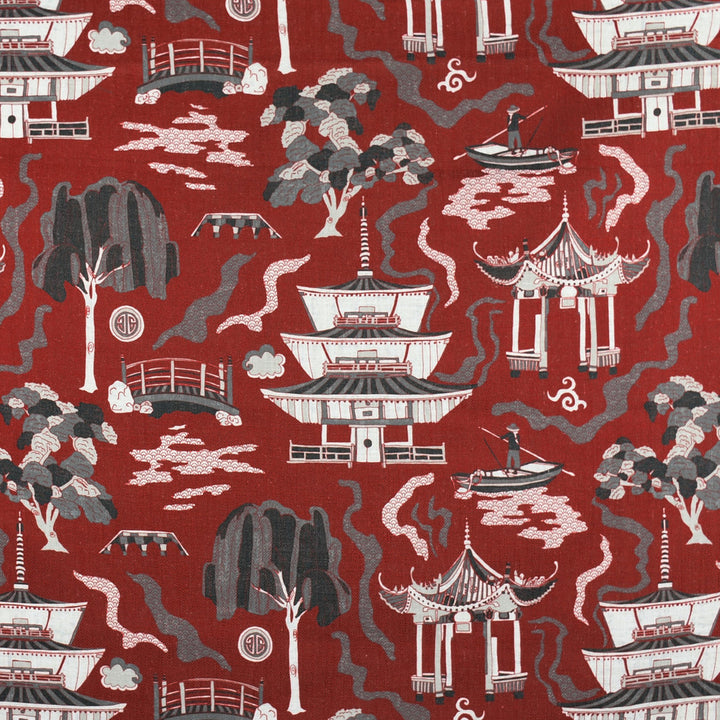 F2845 Sangria by Greenhouse Designer Fabric 95% Polyester, 5% Linen China 50,000 </p><p>Repeat: 27" H, 27" V 58" - Swanky Fabrics -