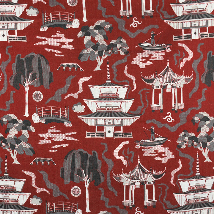 F2845 Sangria by Greenhouse Designer Fabric 95% Polyester, 5% Linen China 50,000 double rubs </p><p>Repeat: 27" H, 27" V 58" - Swanky Fabrics -