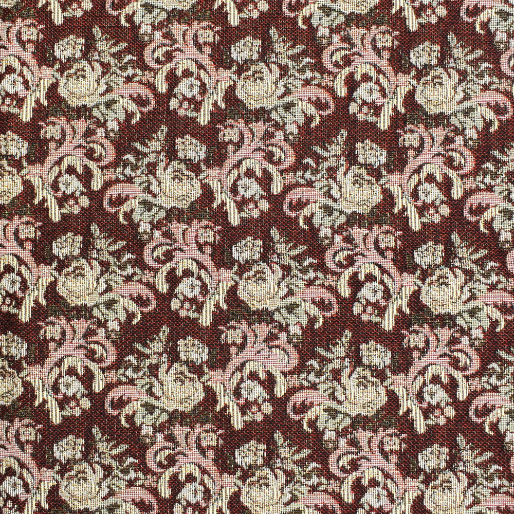 F3486 Burgundy by Greenhouse Designer Fabric E92: Value Tapestry 70% Polyester, 30% Cotton Mexico 50,000 double rubs </p><p>Repeat: 4.7" H, 4.3" V 54" - Swanky Fabrics -