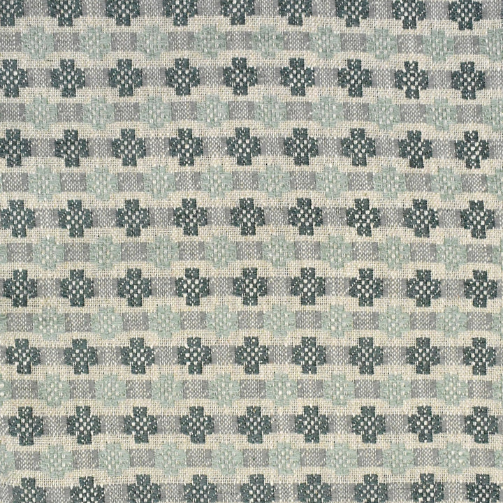 F3858 Seaglass by Greenhouse Designer Fabric F01: upholstery by COLOR 50% Viscose, 28% Polyester, 14% Linen, 8% Cotton USA 39,000 double rubs </p><p>Repeat: 1.5" H, 1.75" V 54" - Swanky Fabrics -
