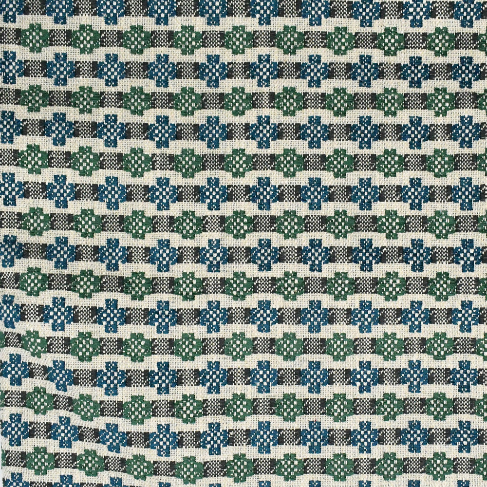 F3860 Emerald by Greenhouse Designer Fabric F01: upholstery by COLOR 50% Viscose, 28% Polyester, 14% Linen, 8% Cotton USA 39,000 double rubs </p><p>Repeat: 1.5" H, 1.75" V 54" - Swanky Fabrics -
