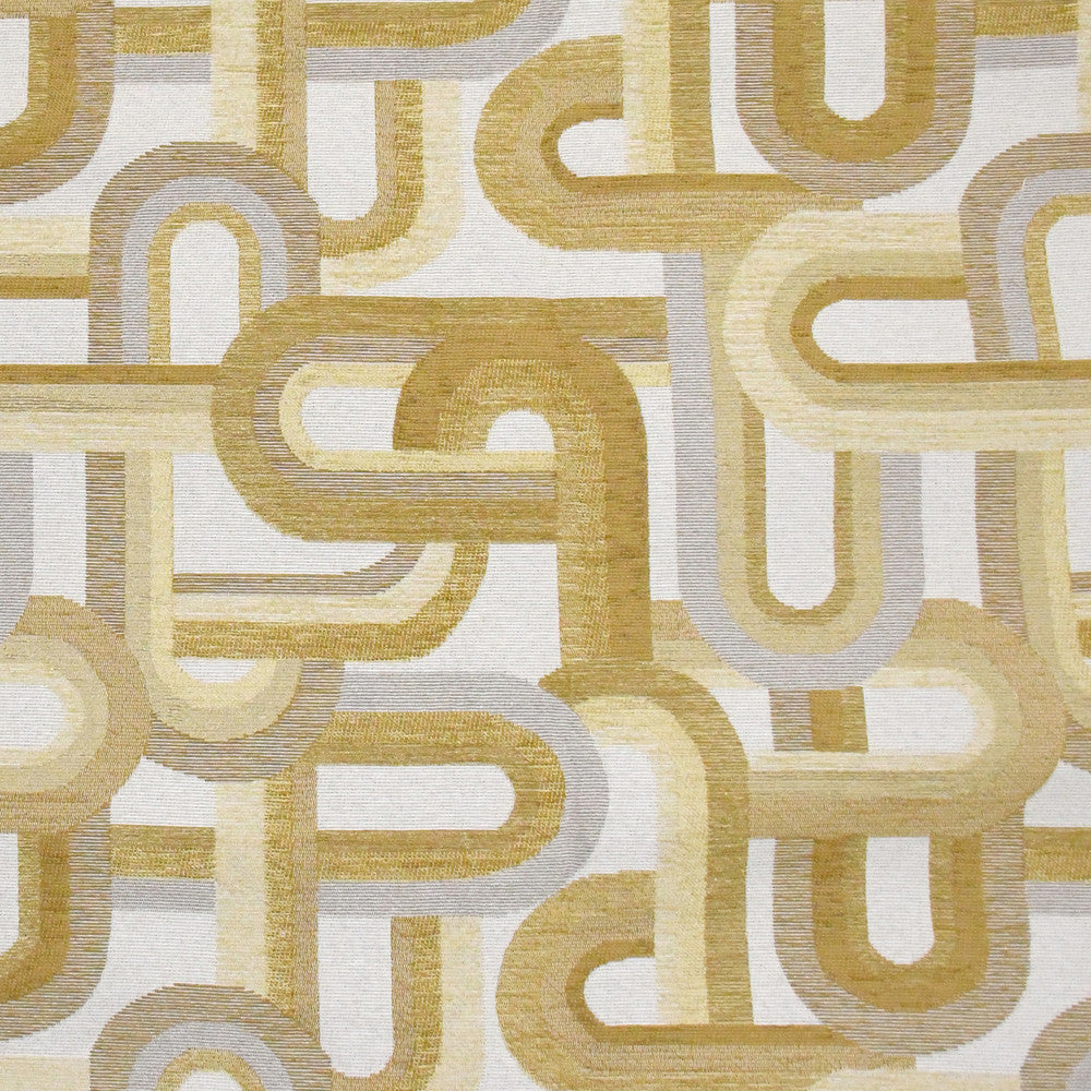 F3873 Gold by Greenhouse Designer Fabric F01: upholstery by COLOR 68% Polyester, 24% Viscose, 8% Cotton USA 84,000 double rubs </p><p>Repeat: 14.5" H, 14" V 54" - Swanky Fabrics -