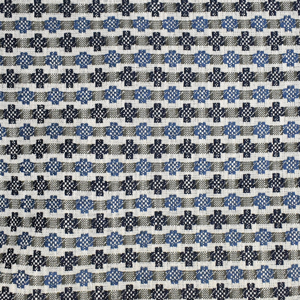 F4020 Cornflower by Greenhouse Designer Fabric F03: upholstery by COLOR 50% Viscose, 28% Polyester, 14% Linen, 8% Cotton USA 39,000 double rubs </p><p>Repeat: 1.5" H, 1.75" V 54" - Swanky Fabrics -