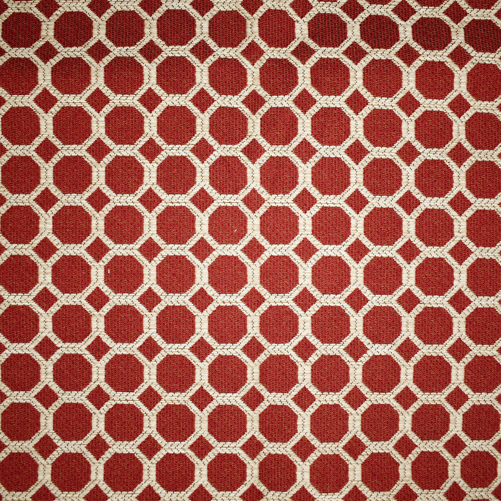 F4106 Merlot by Greenhouse Designer Fabric F05: Performance Color 100% Polyester China 40,000 double rubs Performance </p><p>Repeat: 1.75" H, 1.75" V 56" - Swanky Fabrics -