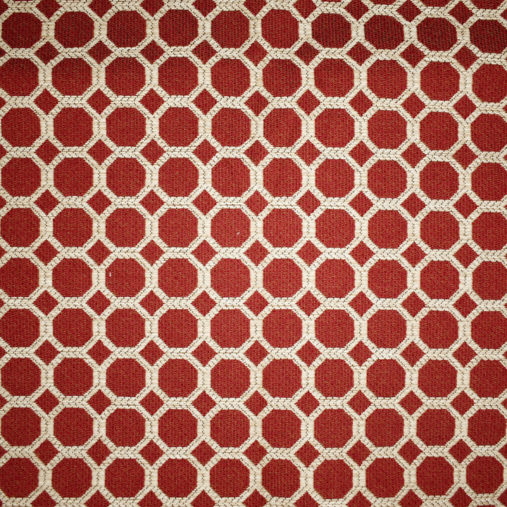F4106 Merlot by Greenhouse Designer Fabric F05: Performance Color 100% Polyester China 40,000 double rubs Performance </p><p>Repeat: 1.75" H, 1.75" V 56" - Swanky Fabrics -