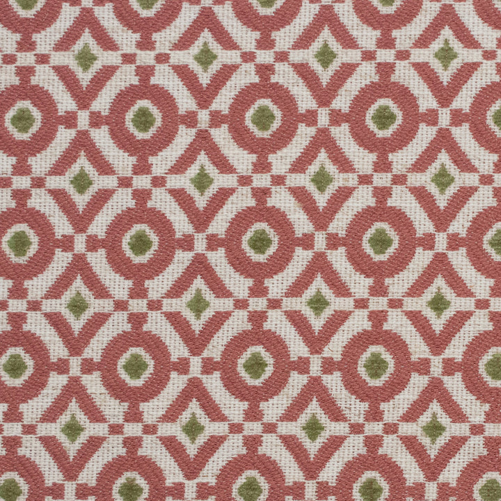 F5267 Coral by Greenhouse Designer Fabric 92% Polyester, 8% Linen China 65,000 </p><p>Repeat: 1.25" H, 1.25" V 54" - Swanky Fabrics -