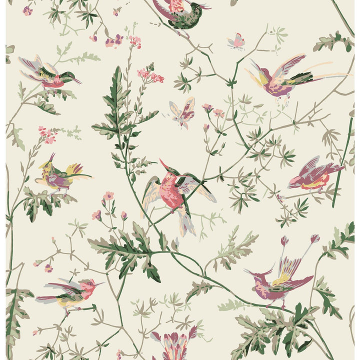 Hummingbirds Cotton Print Classic Multi by Cole & Son Designer Fabric COLE & SON CONTEMPORARY FABRICS COTTON - 100% United Kingdom LIGHT Horizontal: 18 and Vertical: 21 54 - Swanky Fabrics -