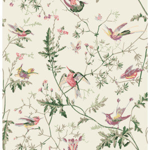Hummingbirds Cotton Print Classic Multi by Cole & Son Designer Fabric