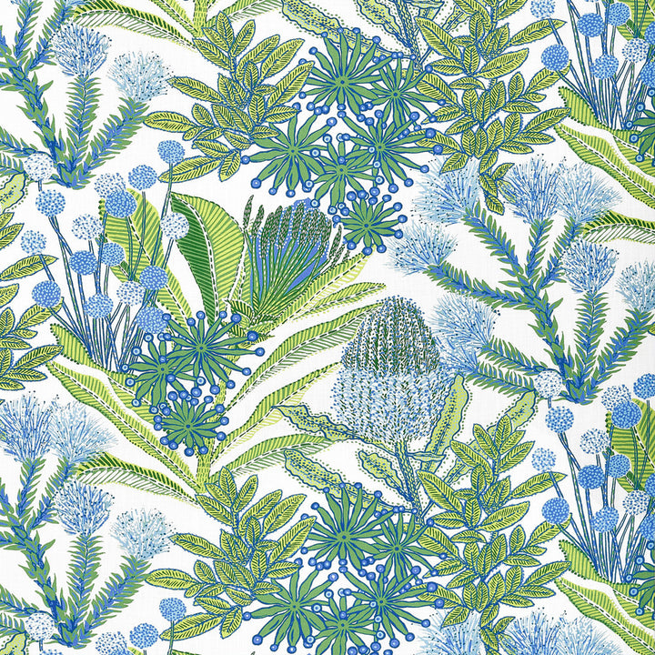 Protea Print Kiwi F81765  by Thibaut Fabric Thibaut Fabric Protea Print Kiwi F81765 Fabric SOLEIL U.S.A </p><p>Repeat: H: 27 in (68.58 cm), V: 25.25 (64.14 cm) 54 in  (137.16 cm) - Fabric Carolina -