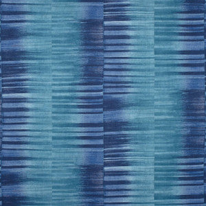 Mekong Stripe Turquoise and Navy F910088 by Thibaut Designer Fabric