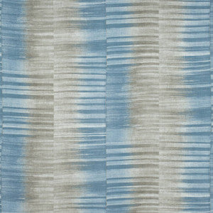 Mekong Stripe Spa Blue and Beige F910092 by Thibaut Designer Fabric