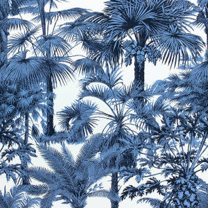 Palm Botanical Navy F910100 by Thibaut Designer Fabric