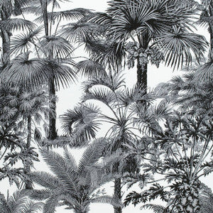 Palm Botanical Black F910102 by Thibaut Designer Fabric