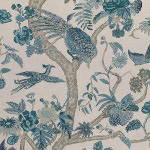 Coromandel Slate Blue F910226 by Thibaut Designer Fabric