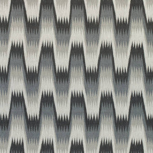 Stockholm Chevron Black and Grey F910244 by Thibaut Designer Fabric