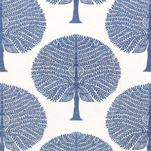 Mulberry Tree Navy F910603 by Thibaut Designer Fabric
