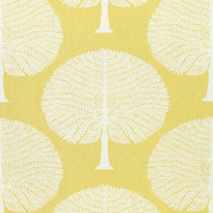 Mulberry Tree Yellow F910605 by Thibaut Designer Fabric
