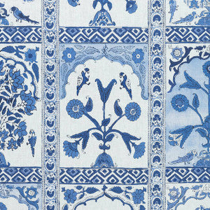 Indian Panel Blue F910629 by Thibaut Designer Fabric