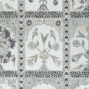 Indian Panel Black and White F910630 by Thibaut Designer Fabric